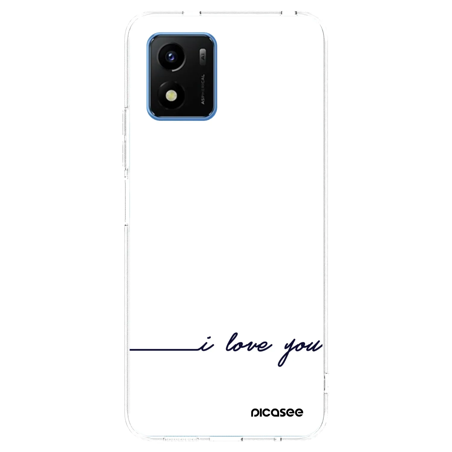 Picasee Vivo Y01 Hülle - Transparentes Silikon - Ich liebe dich