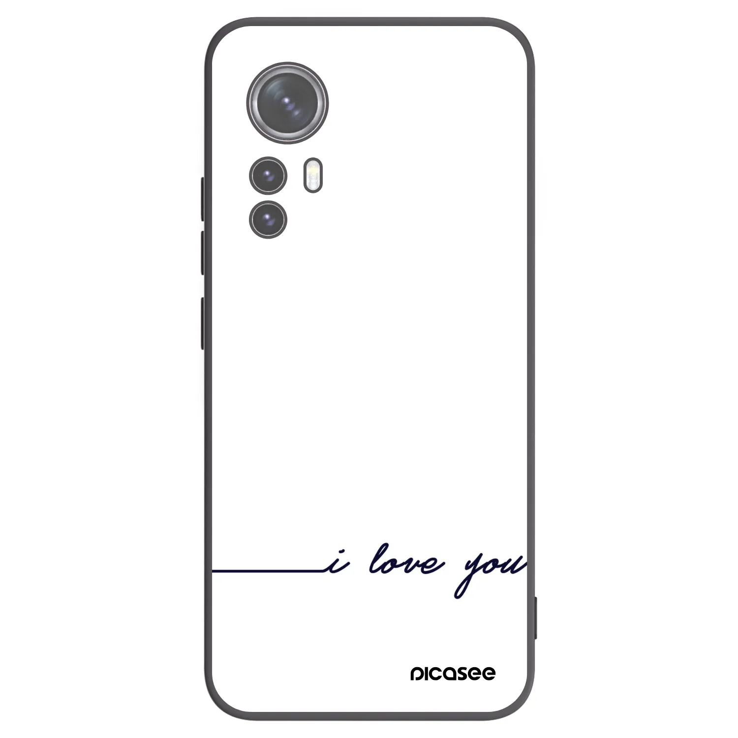 Picasee Xiaomi 12X Hülle - Schwarzes Silikon - Ich liebe dich
