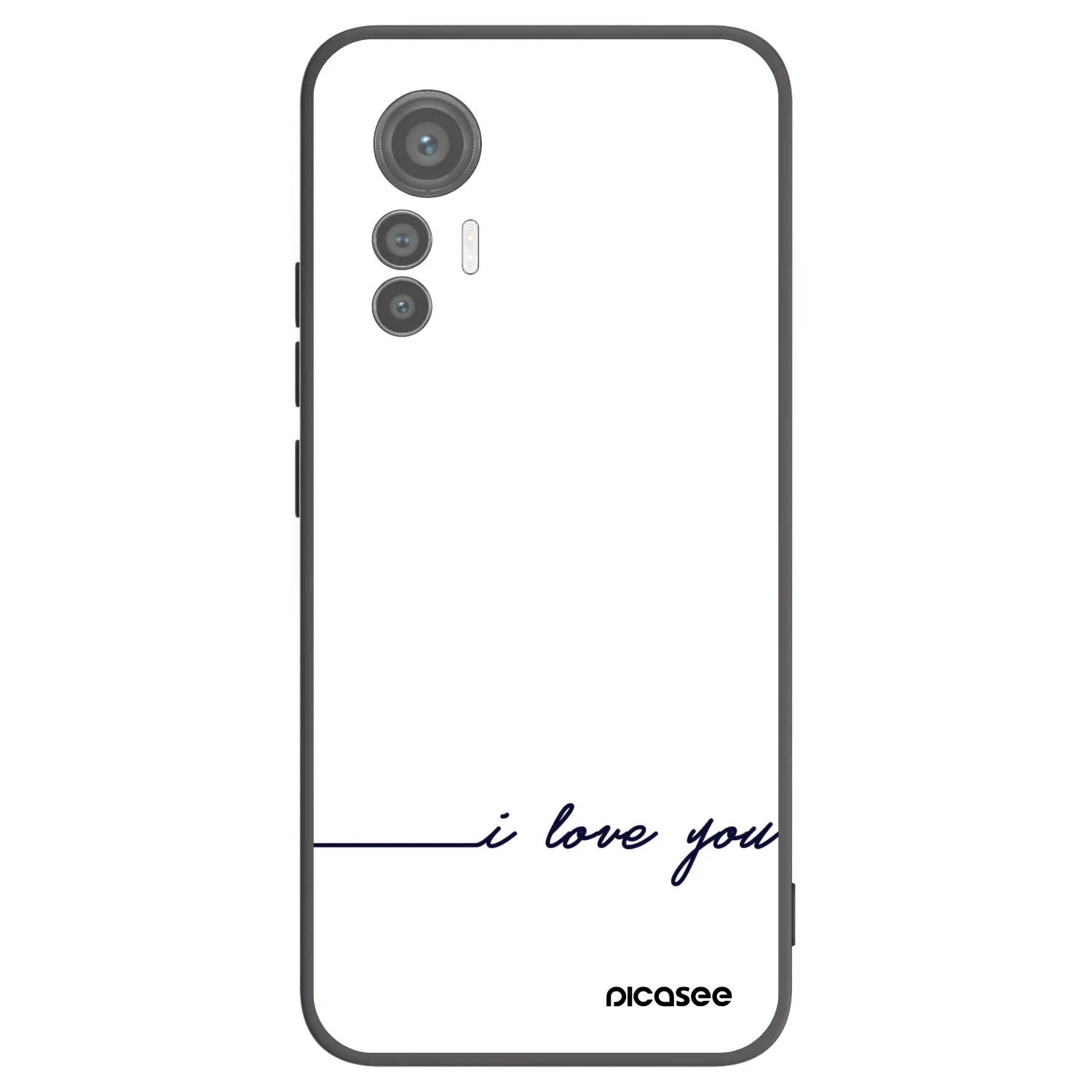 Picasee Xiaomi 12 Lite Hülle - Schwarzes Silikon - Ich liebe dich
