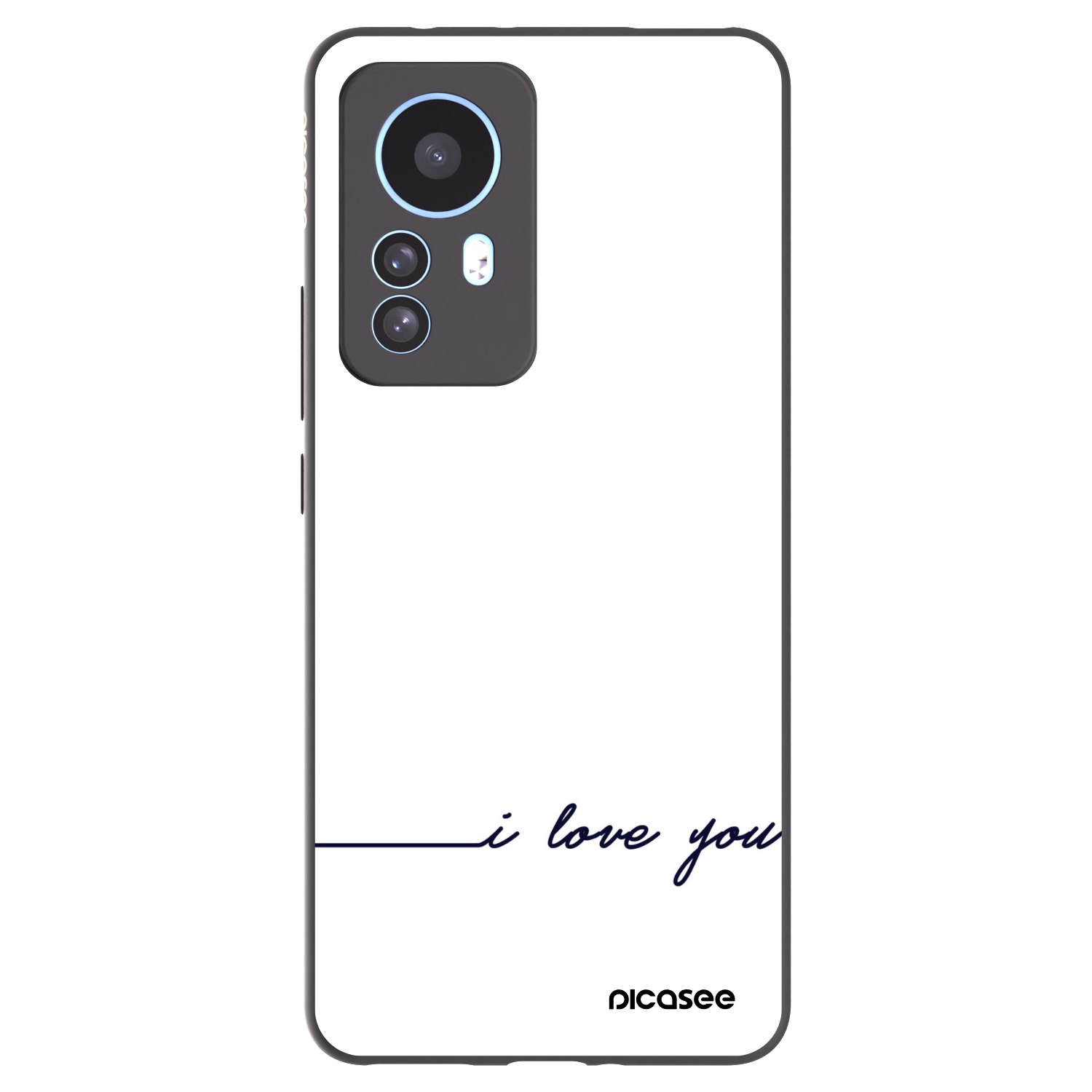 Picasee Xiaomi 12T Hülle - Schwarzes Silikon - Ich liebe dich