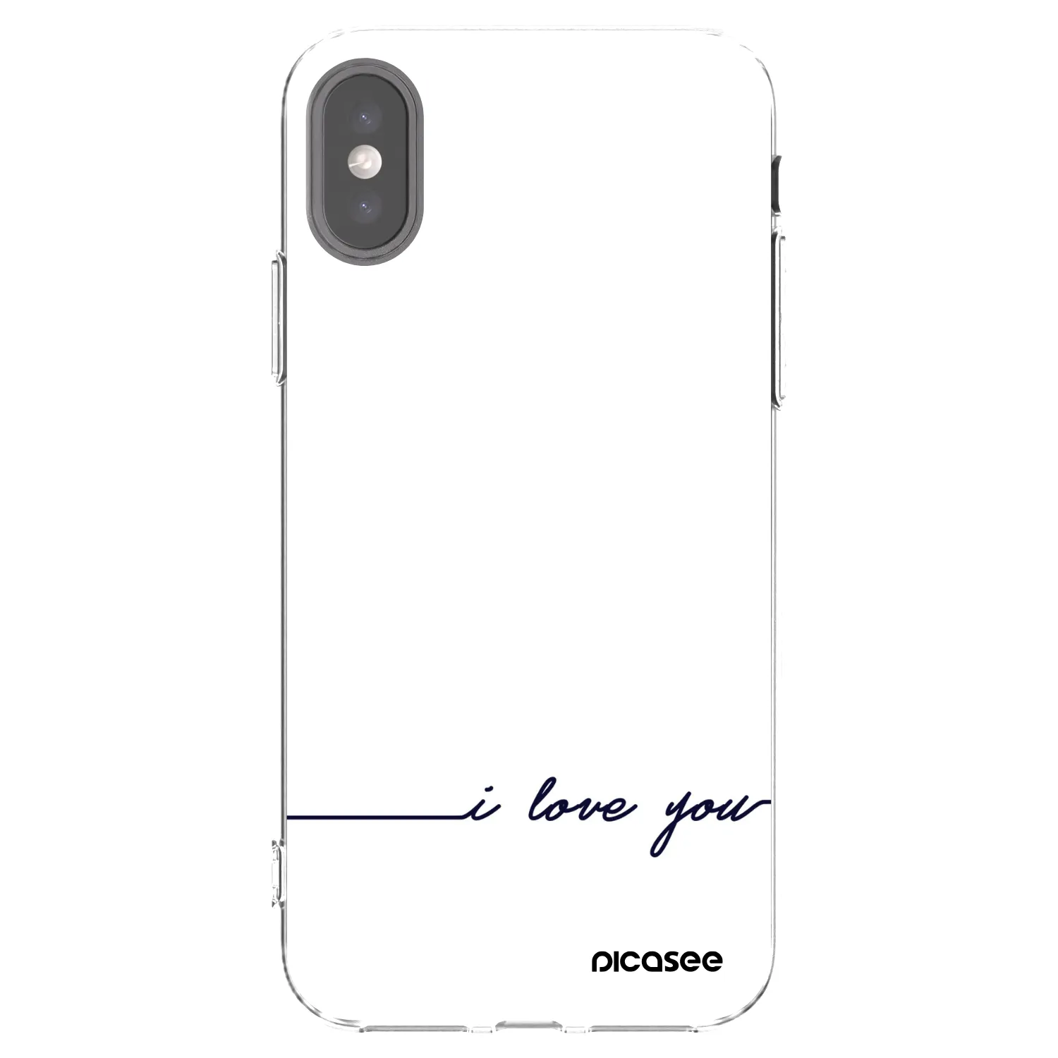 Picasee Apple iPhone X/XS Hülle - Transparentes Silikon - Ich liebe dich
