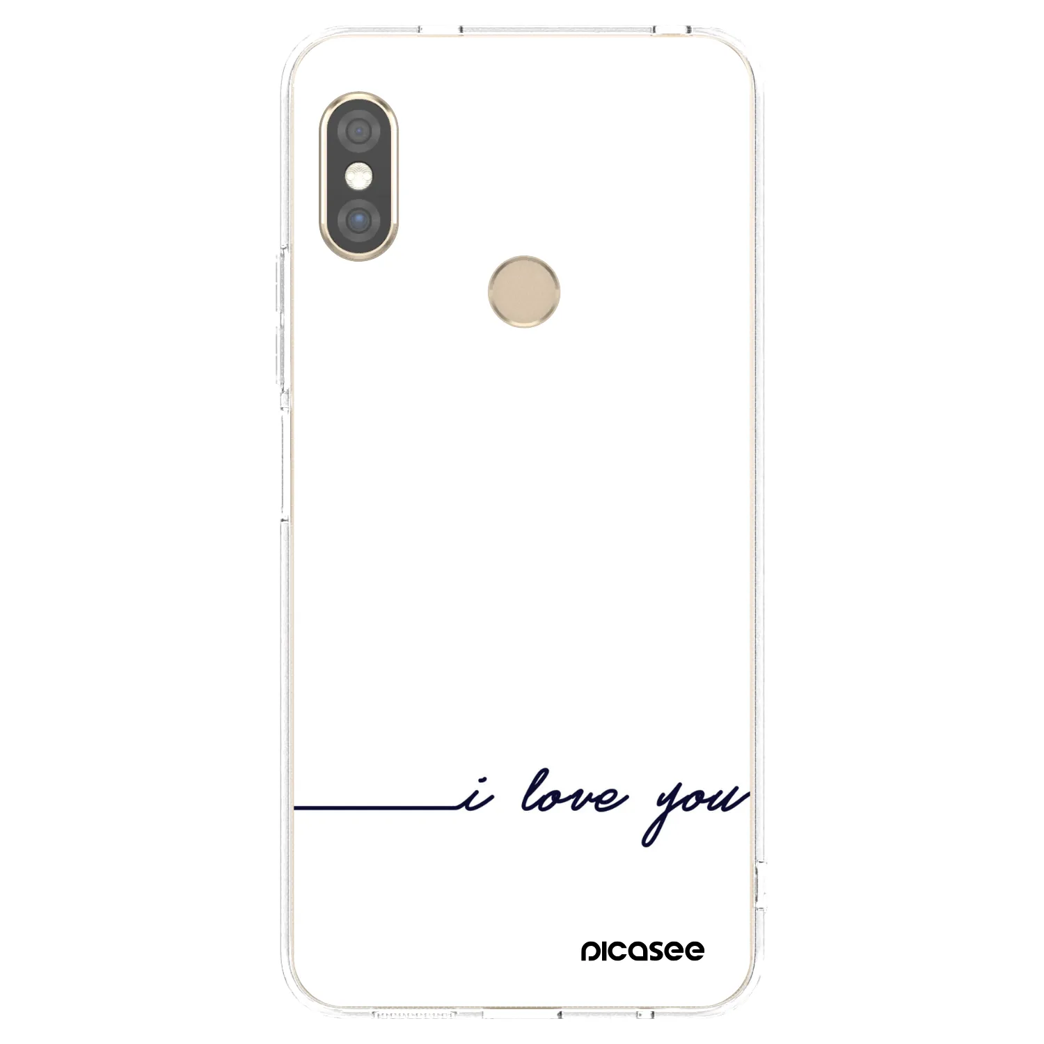 Picasee Xiaomi Redmi Note 5 Global Hülle - Transparentes Silikon - Ich liebe dich
