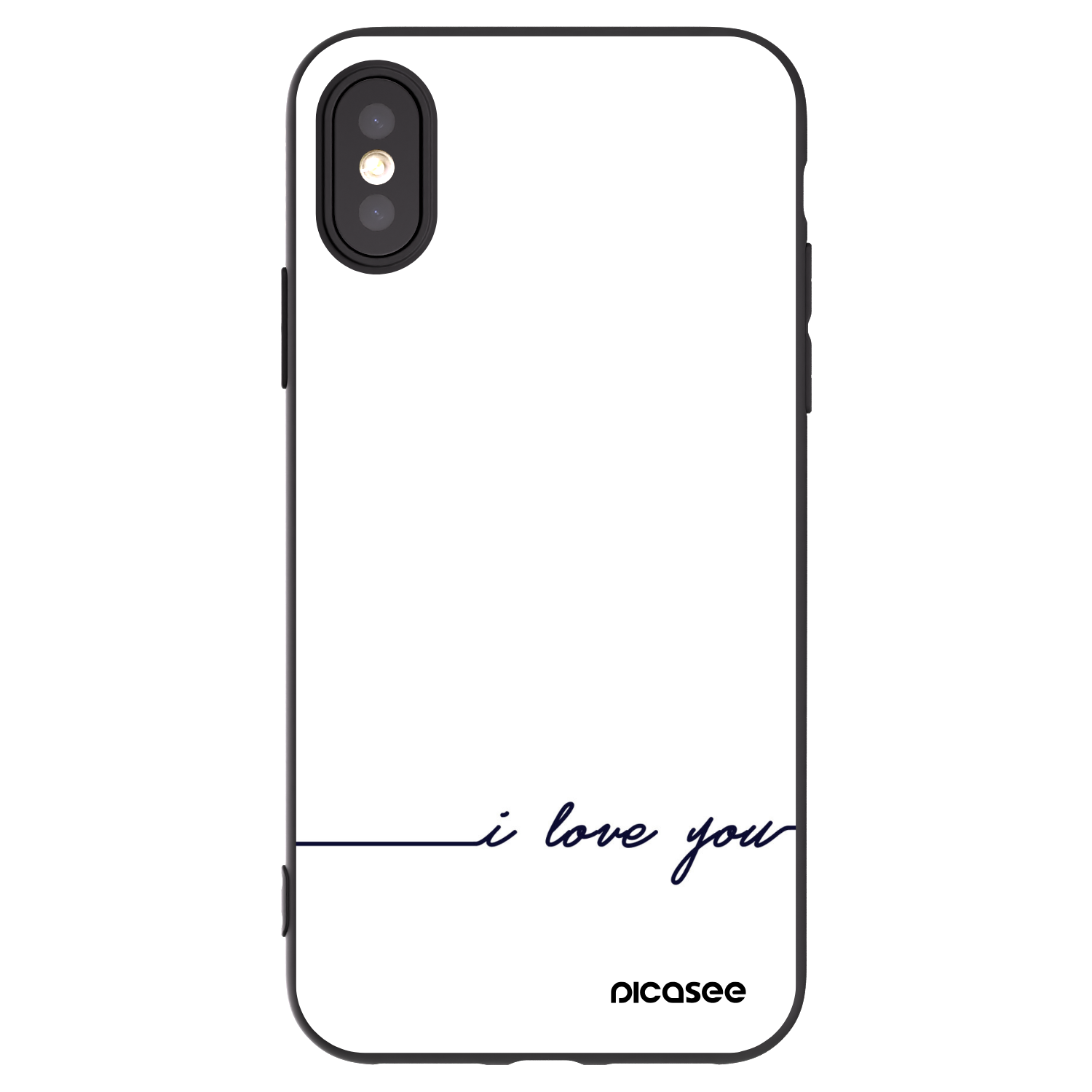 Picasee Apple iPhone X/XS Hülle - Schwarzes Silikon - Ich liebe dich