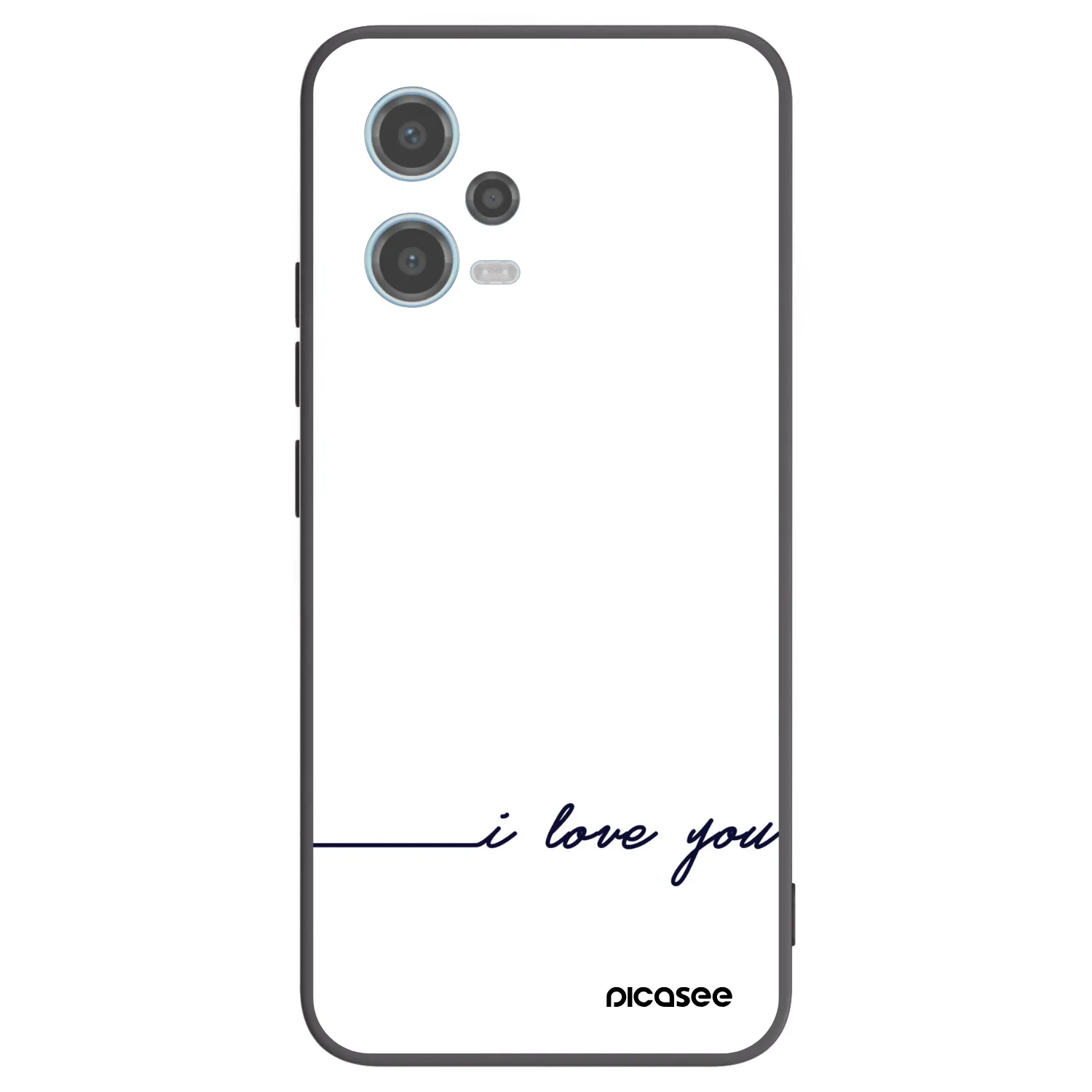 Picasee Xiaomi Redmi Note 12 5G Hülle - Schwarzes Silikon - Ich liebe dich