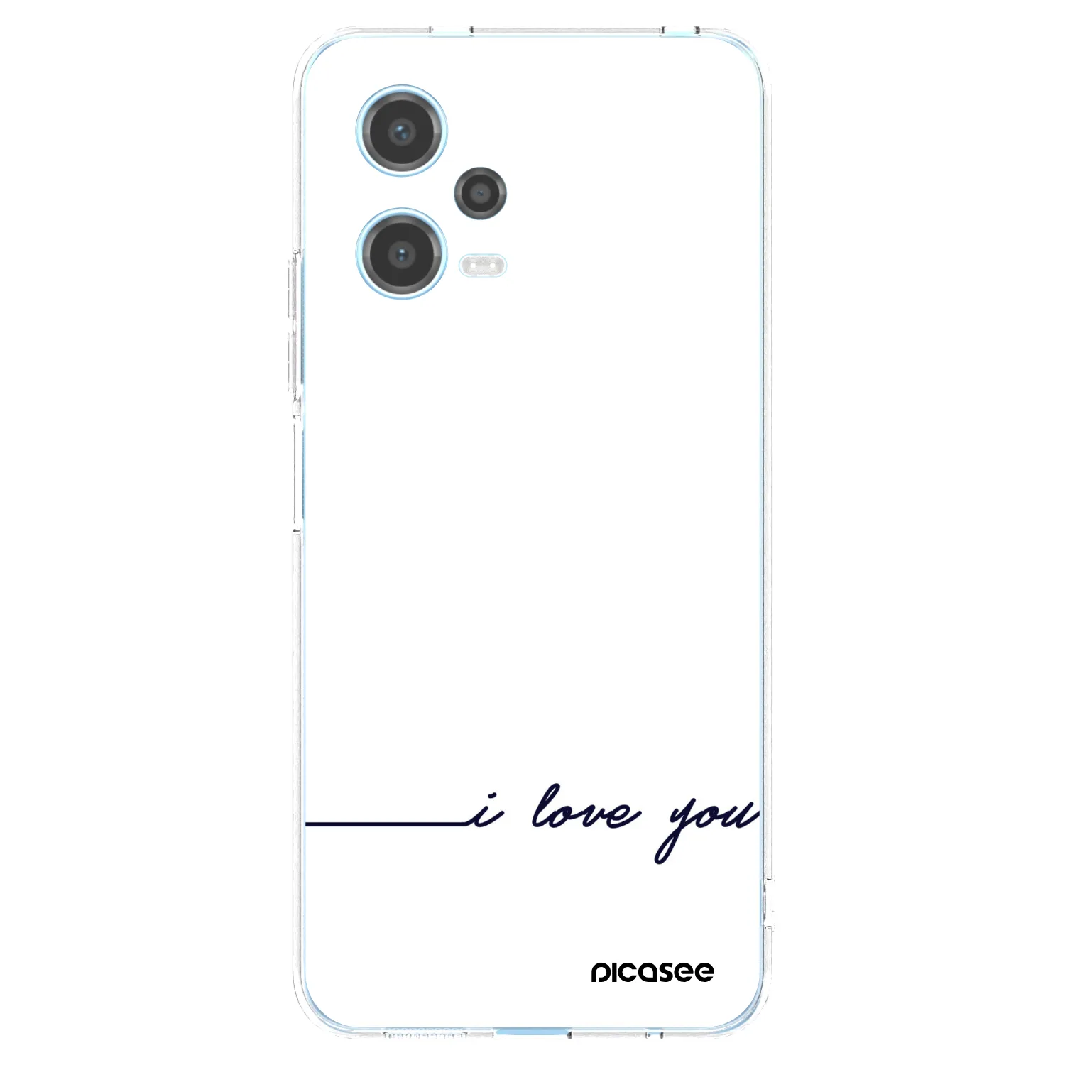 Picasee Xiaomi Redmi Note 12 5G Hülle - Transparentes Silikon - Ich liebe dich
