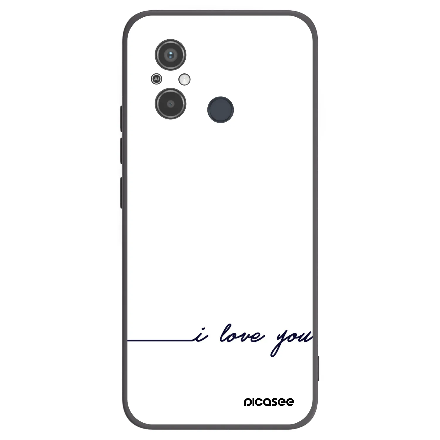 Picasee Xiaomi Redmi 12C Hülle - Schwarzes Silikon - Ich liebe dich