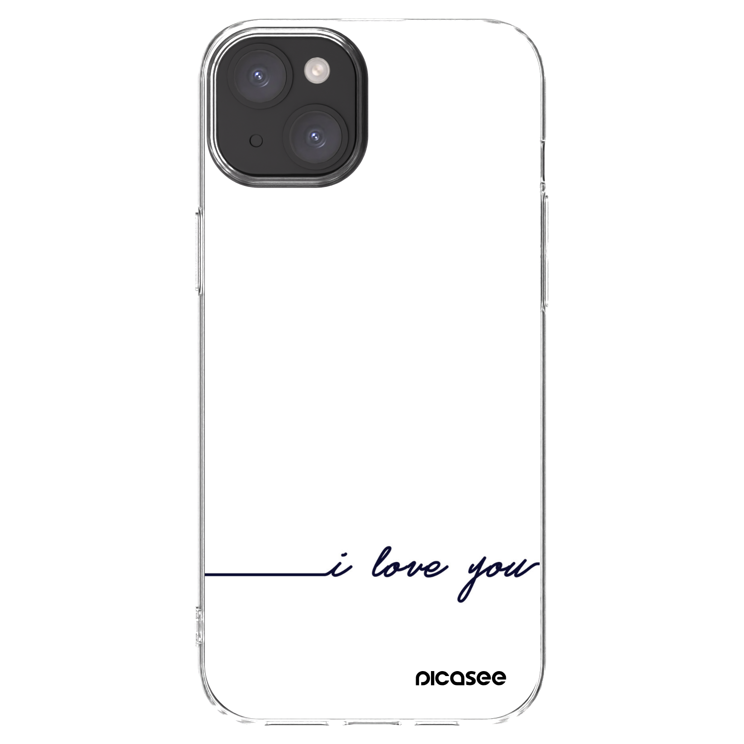 Picasee Apple iPhone 15 Plus Hülle - Transparentes Silikon - Ich liebe dich