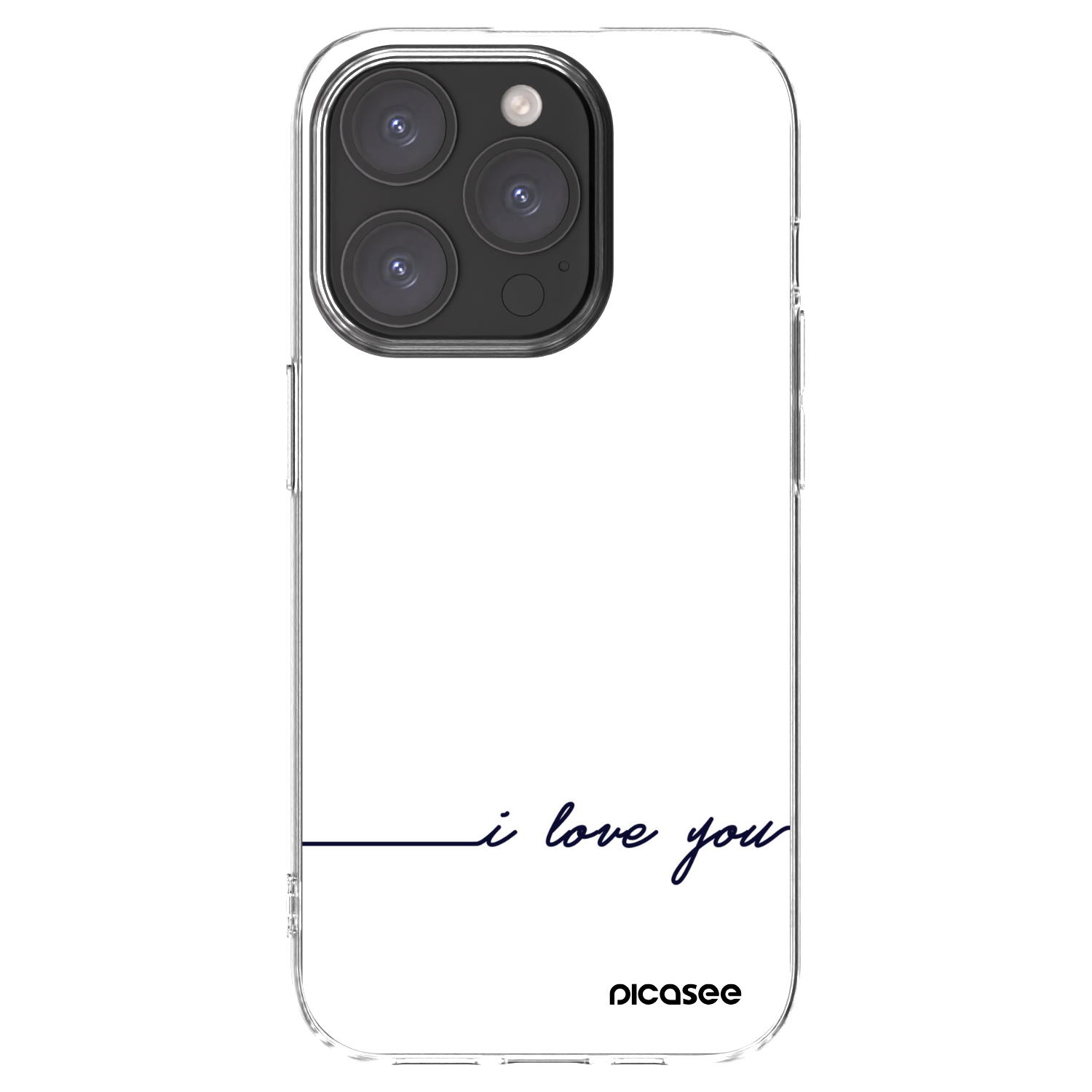 Picasee Apple iPhone 15 Pro Hülle - Transparentes Silikon - Ich liebe dich