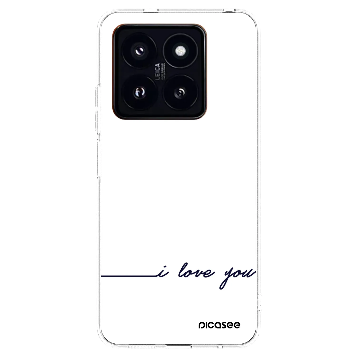 Picasee Xiaomi 14 Pro Hülle - Transparentes Silikon - Ich liebe dich