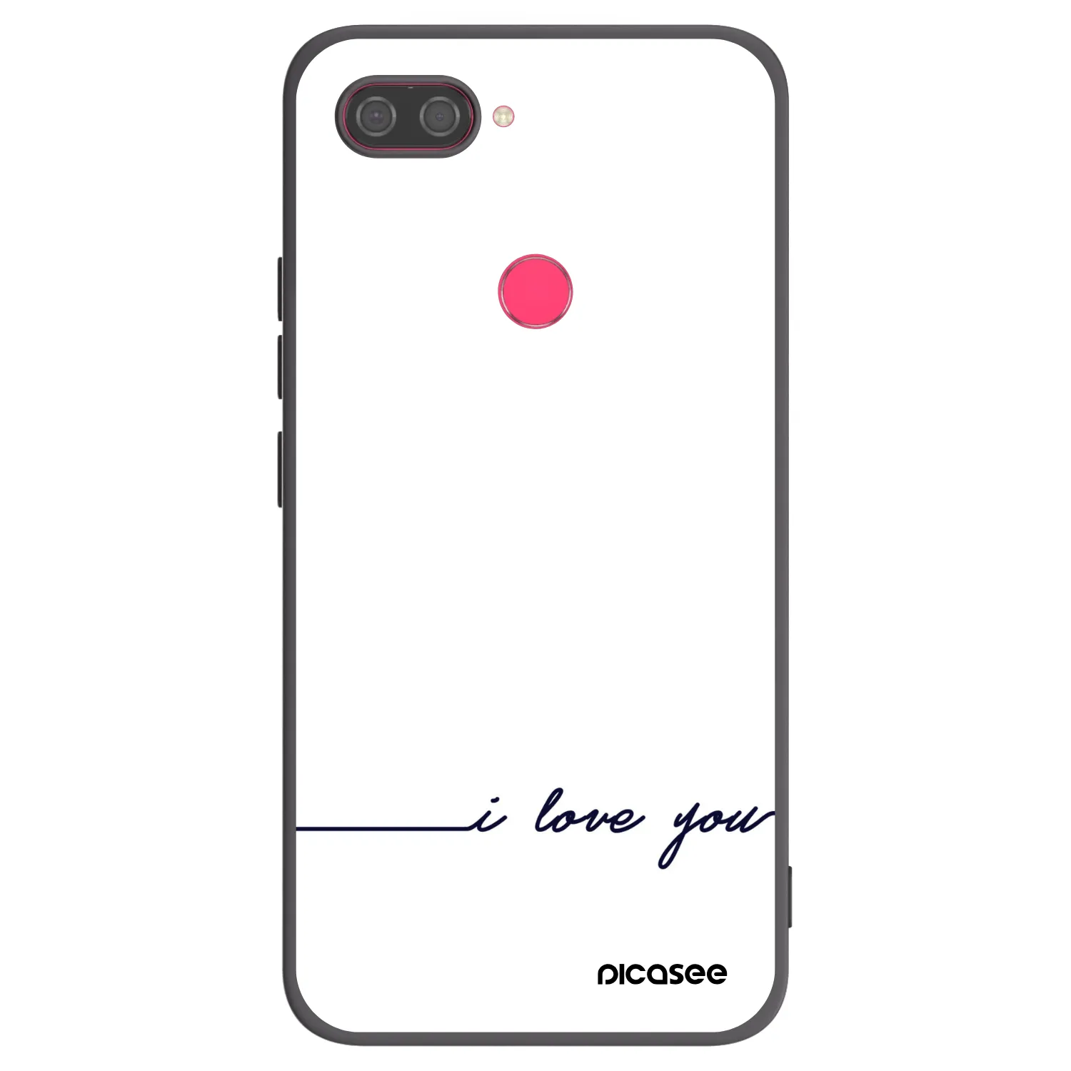 Picasee Xiaomi Mi 8 Lite Hülle - Schwarzes Silikon - Ich liebe dich