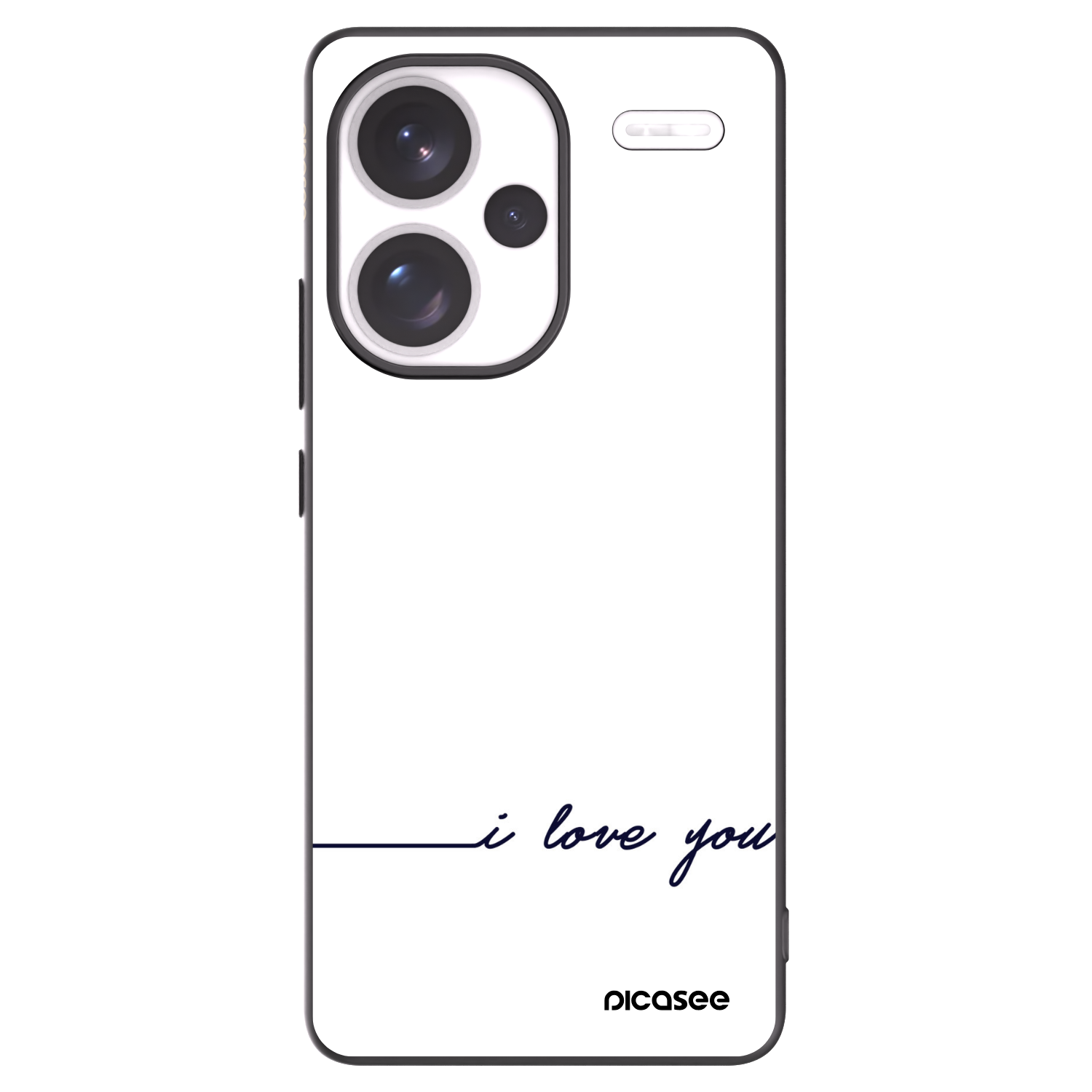 Picasee Xiaomi Redmi Note 13 Pro+ 5G Hülle - Schwarzes Silikon - Ich liebe dich