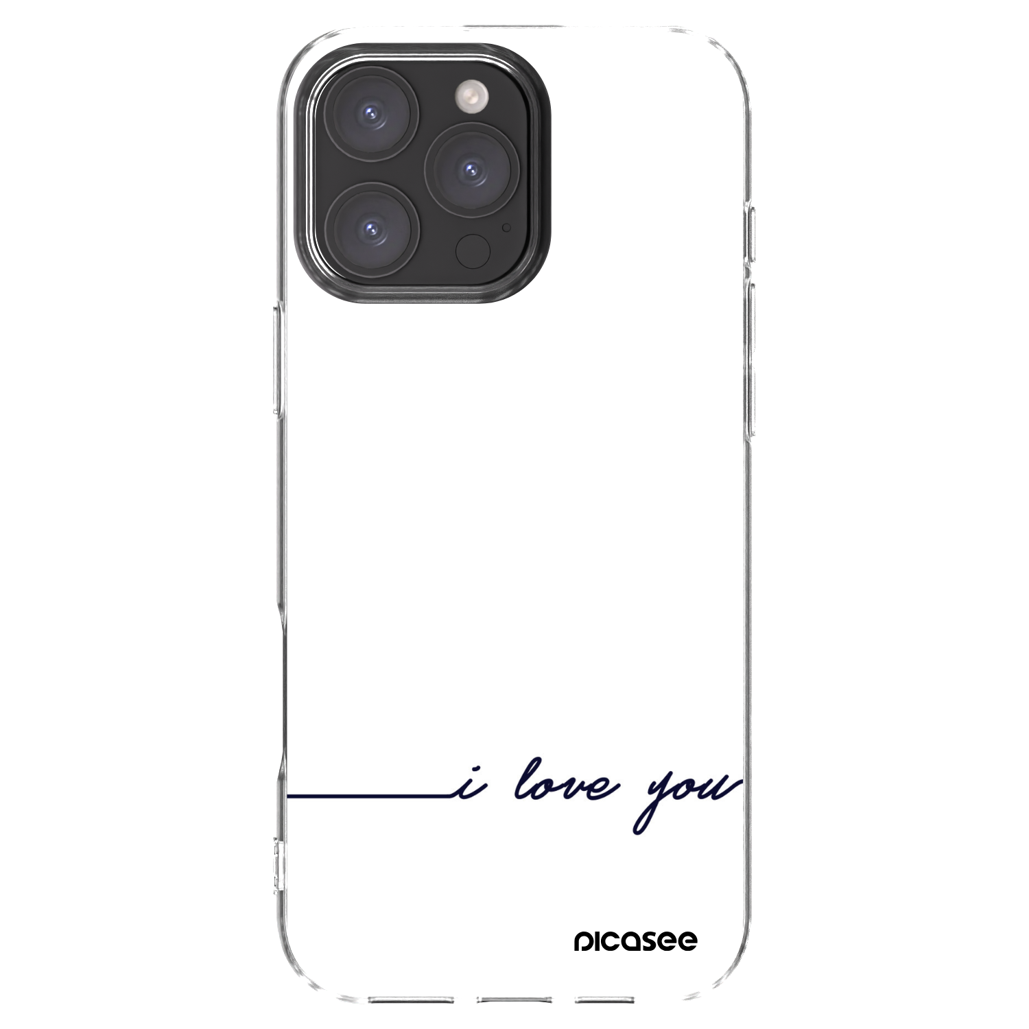 Picasee Apple iPhone 16 Pro Max Hülle - Transparentes Silikon - Ich liebe dich