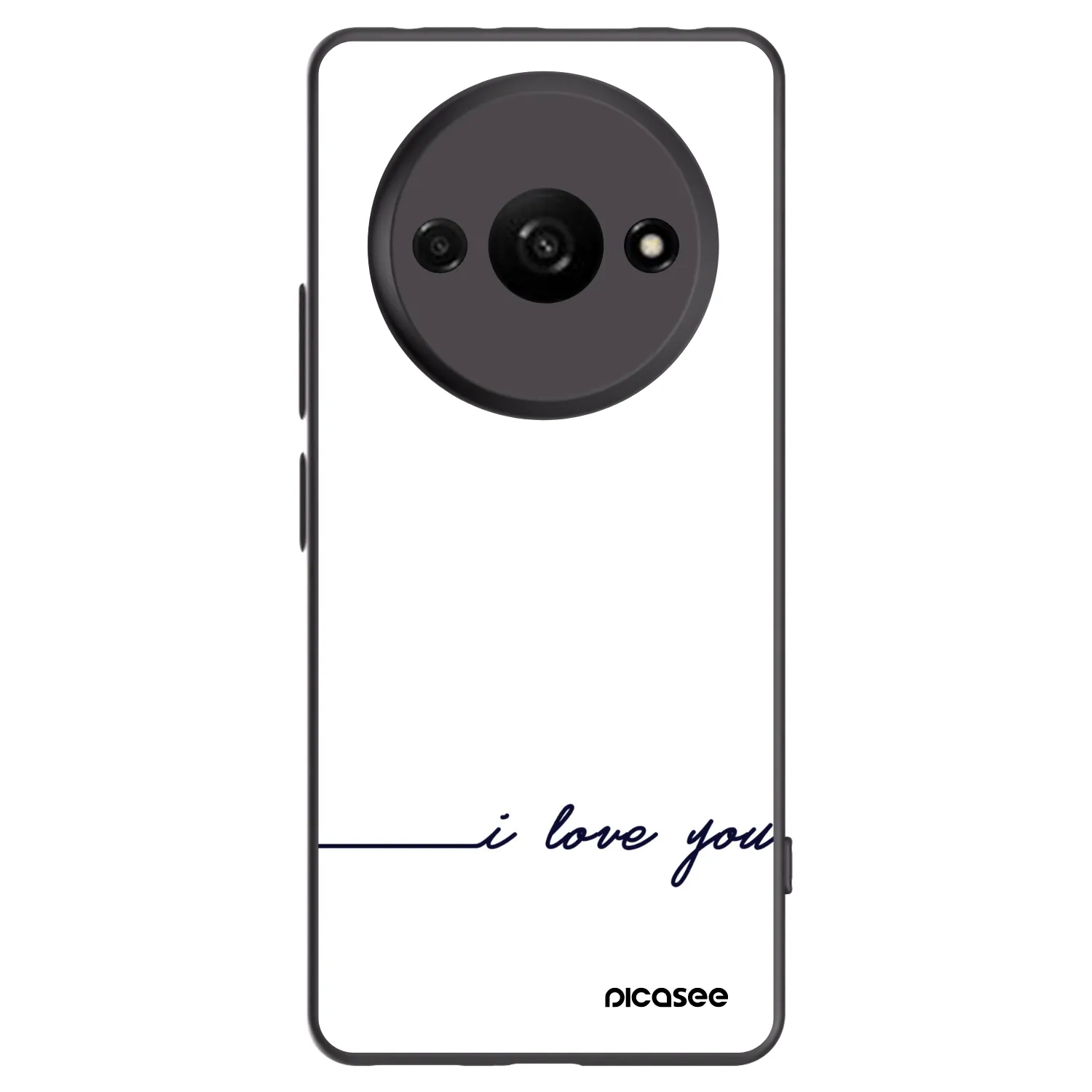 Picasee Xiaomi Redmi A3 Hülle - Schwarzes Silikon - Ich liebe dich