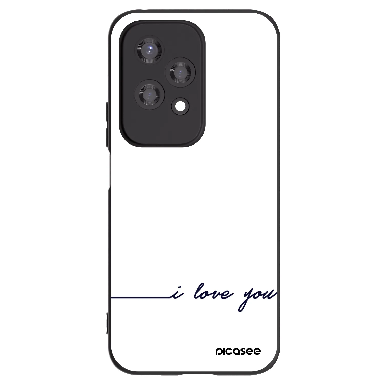 Picasee Honor 200 Lite Hülle - Schwarzes Silikon - Ich liebe dich