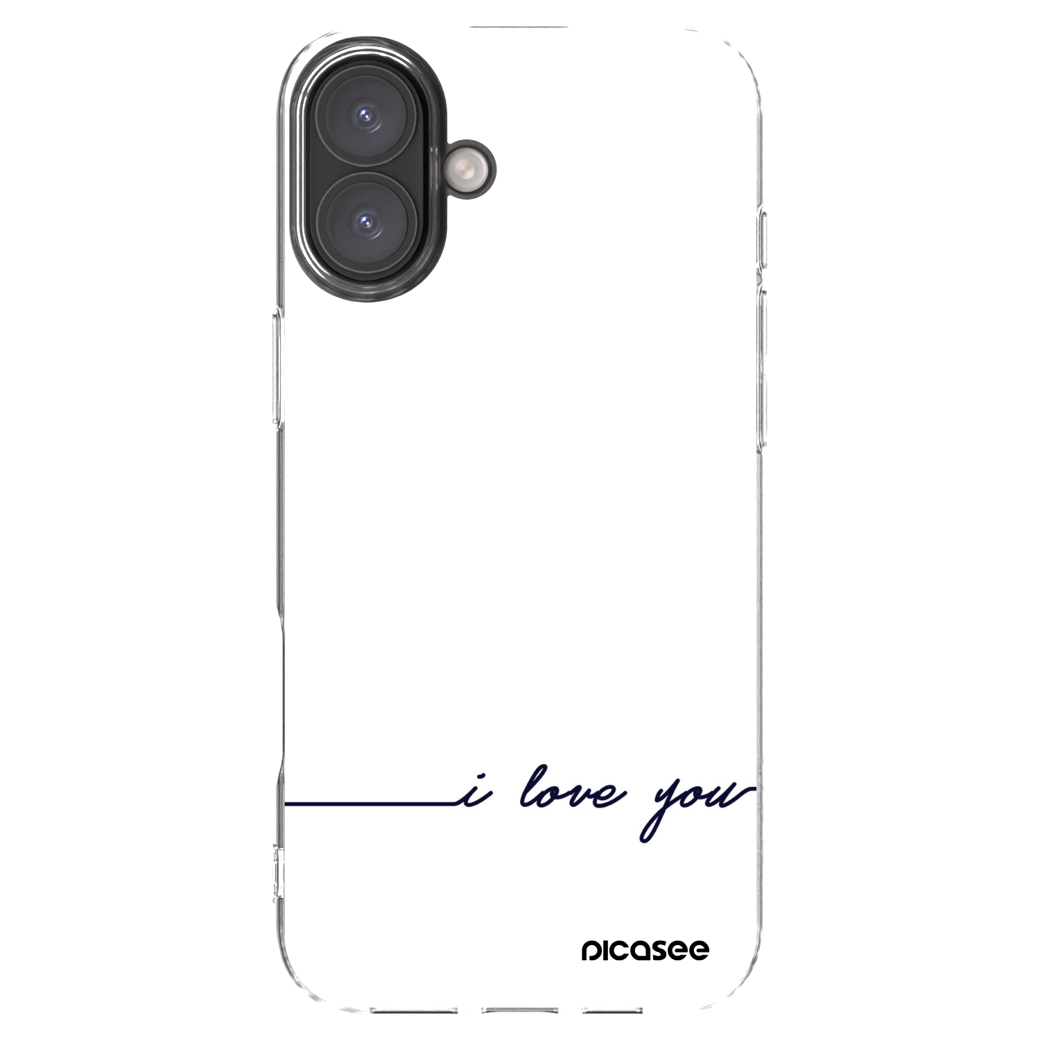Picasee Apple iPhone 16 Plus Hülle - Transparentes Silikon - Ich liebe dich