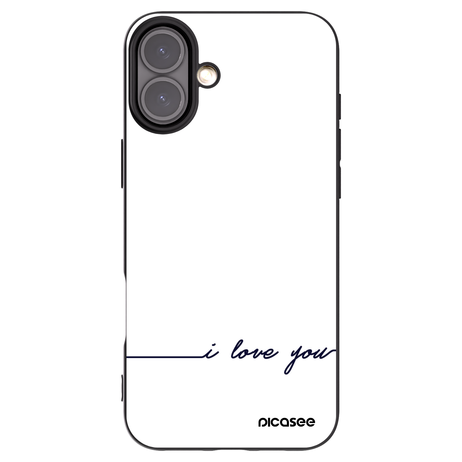 Picasee Apple iPhone 16 Plus Hülle - Schwarzes Silikon - Ich liebe dich