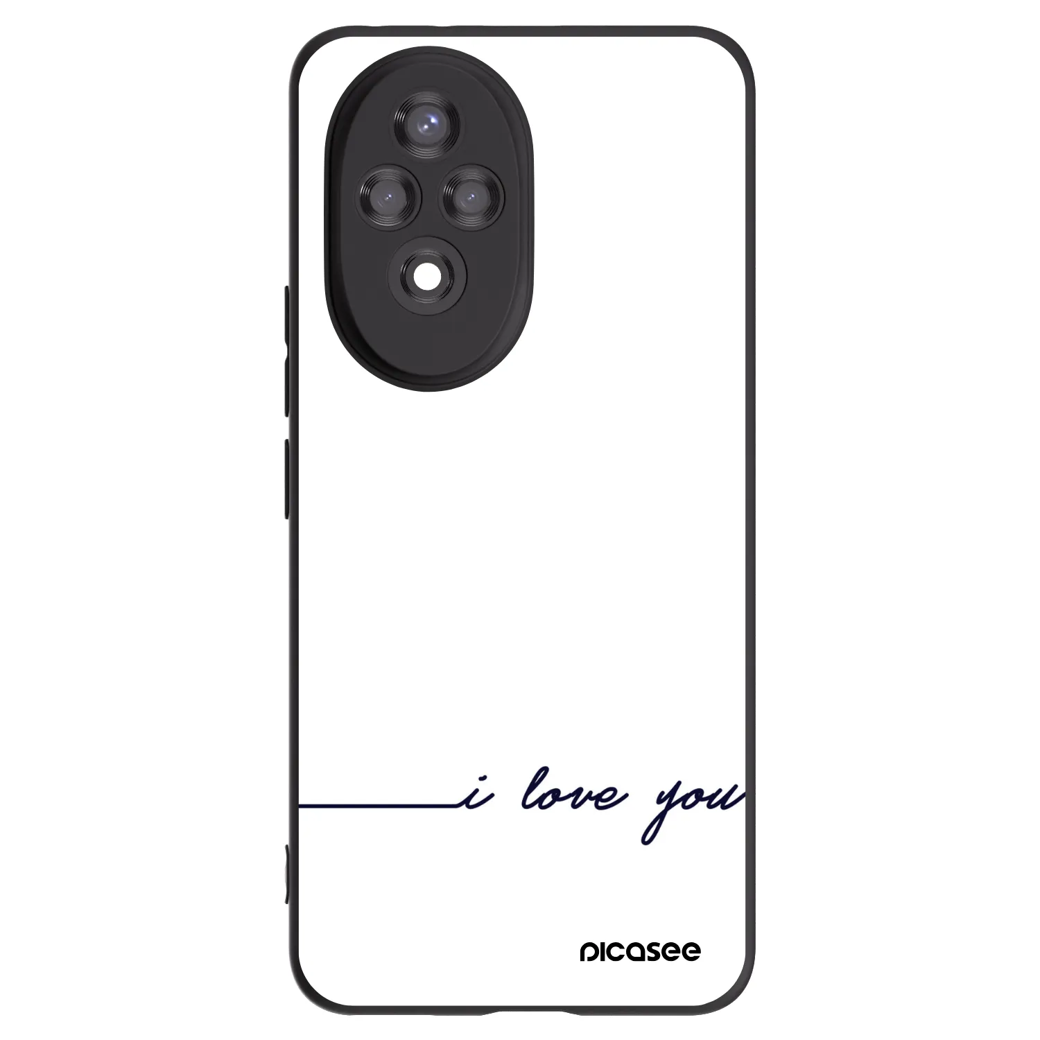 Picasee Honor 200 Pro 5G Hülle - Schwarzes Silikon - Ich liebe dich