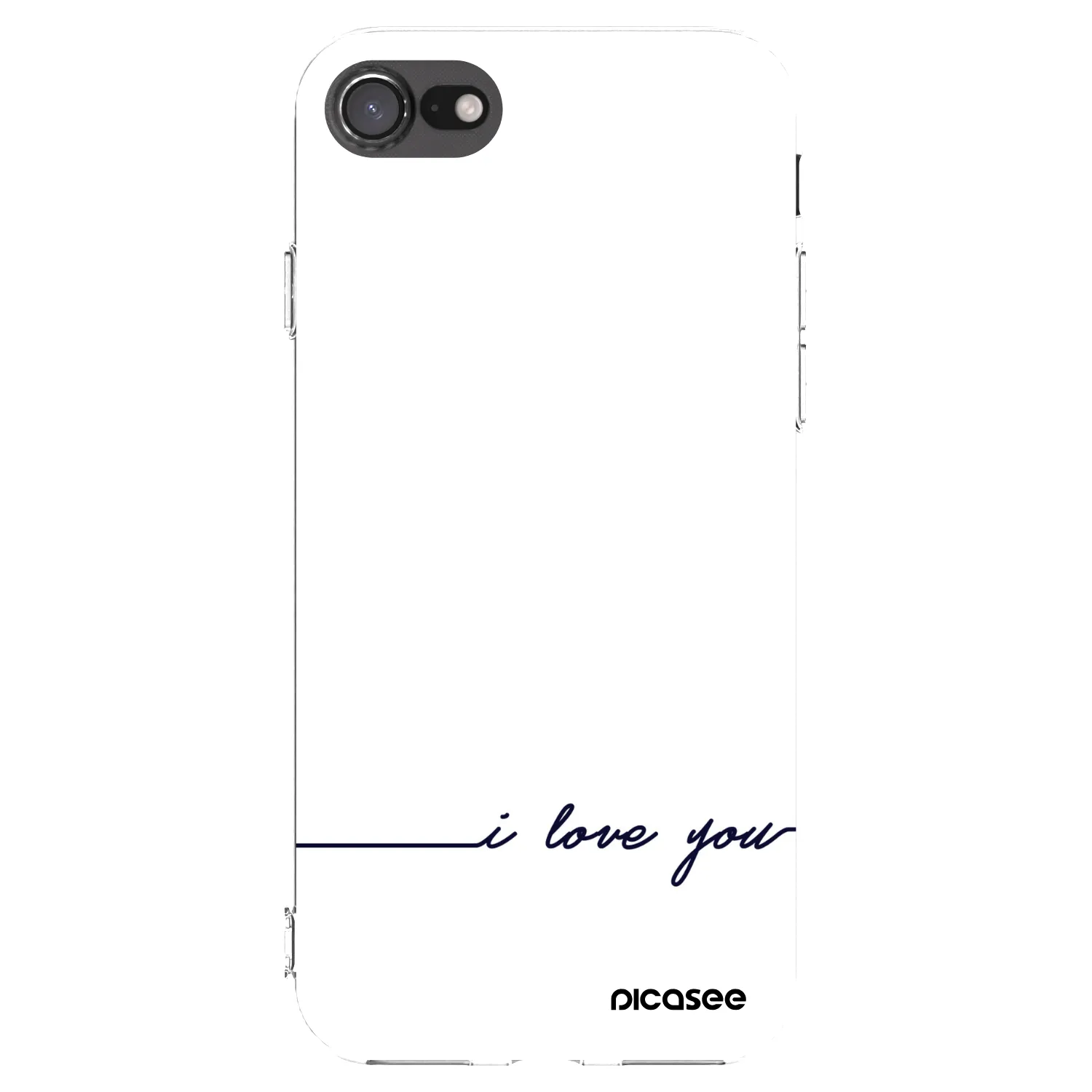 Picasee Apple iPhone 7 Hülle - Transparentes Silikon - Ich liebe dich