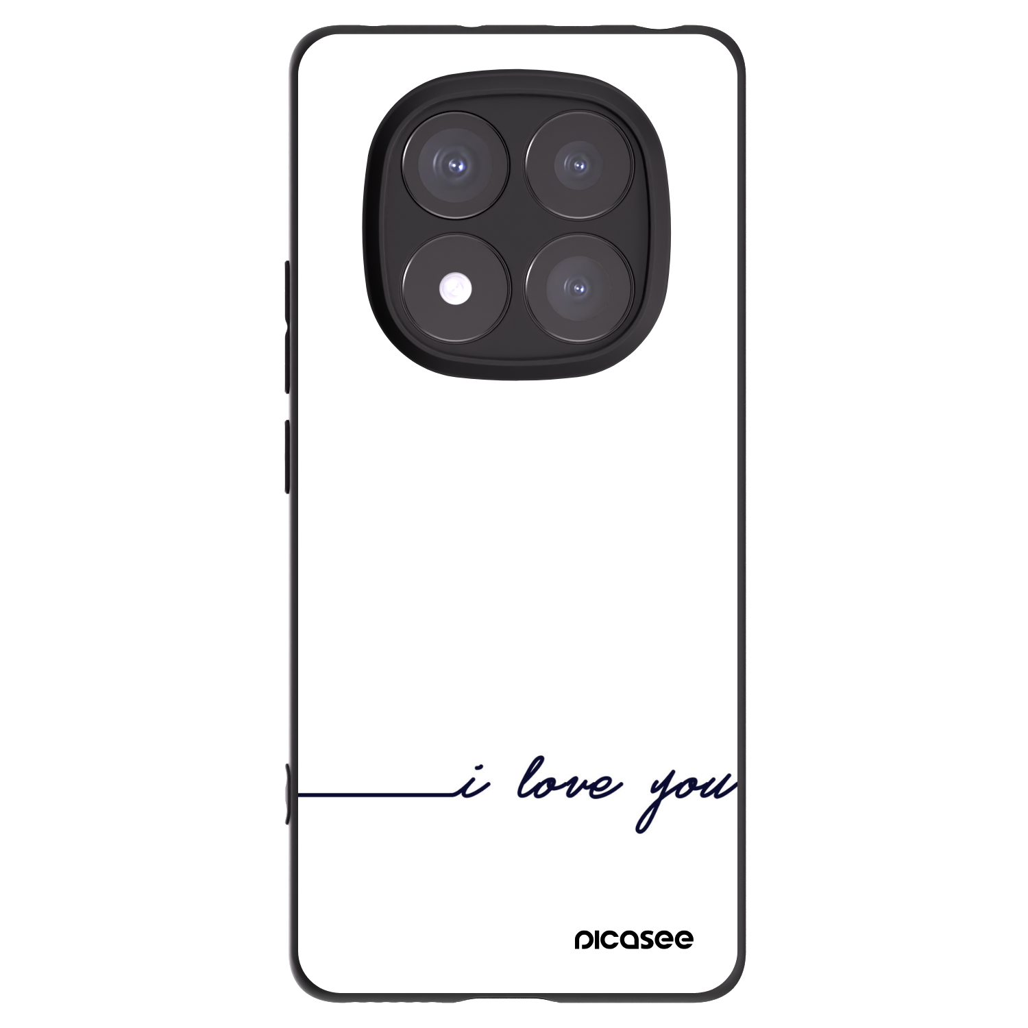 Picasee Xiaomi Redmi Note 14 Pro+ 5G Hülle - Schwarzes Silikon - Ich liebe dich