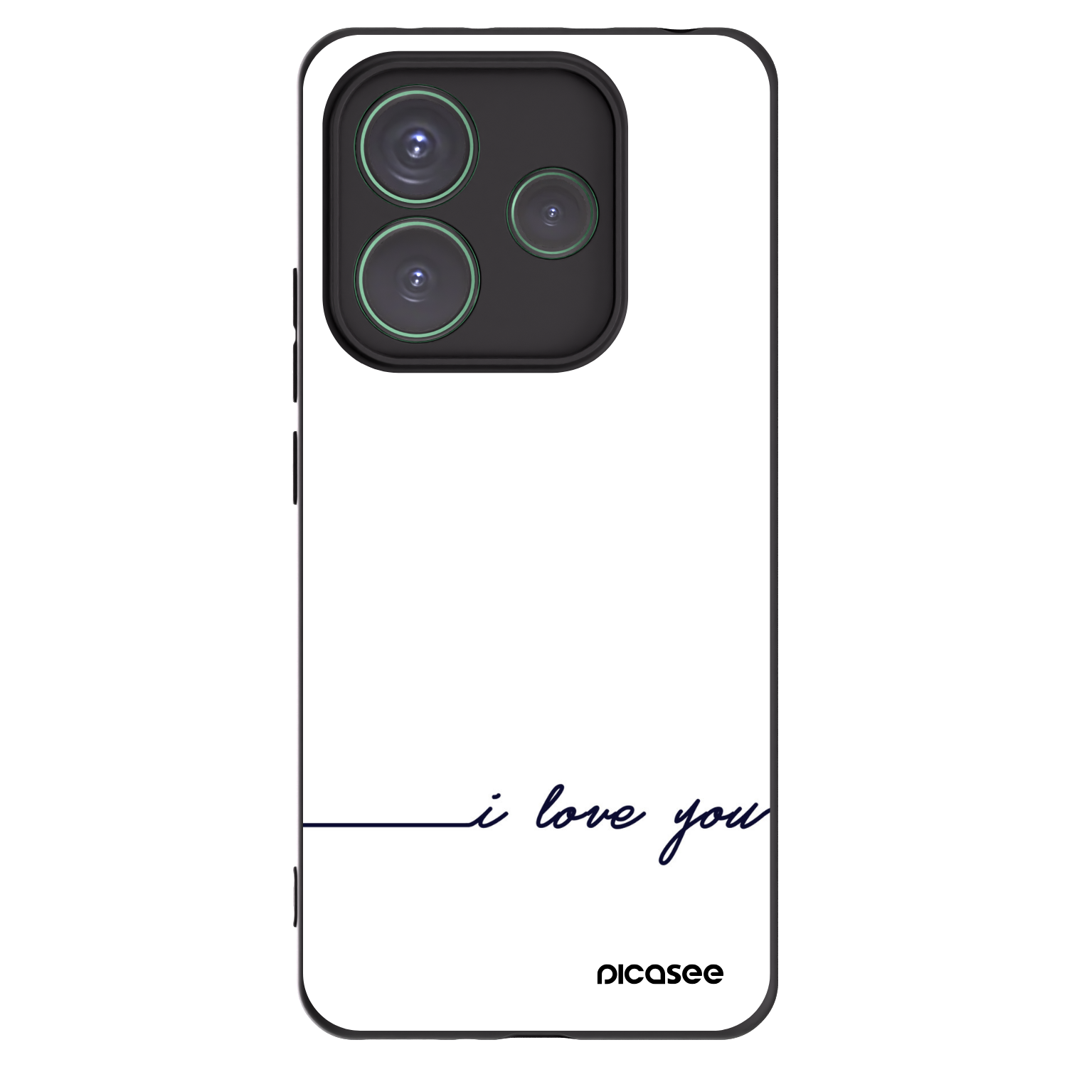 Picasee Xiaomi Redmi Note 14 5G Hülle - Schwarzes Silikon - Ich liebe dich