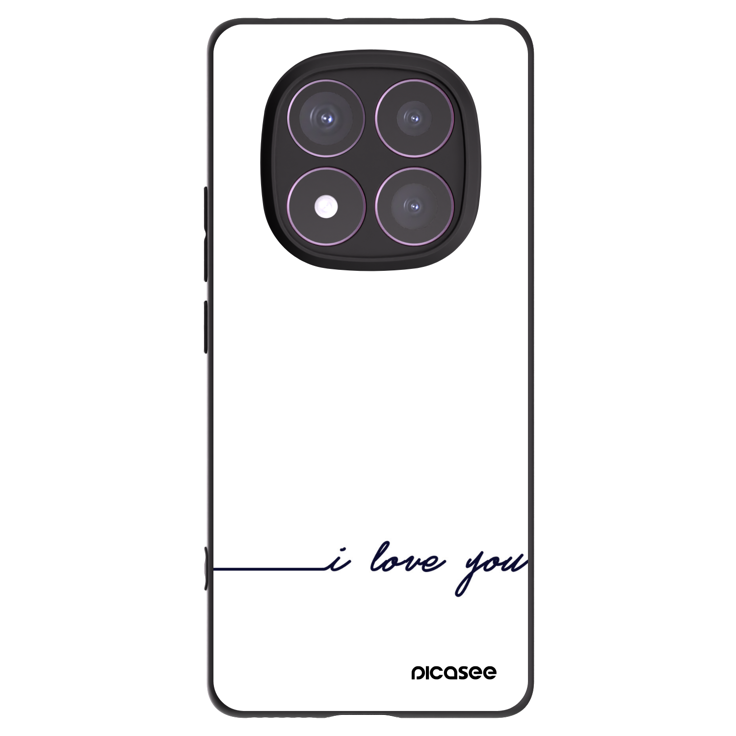 Picasee Xiaomi Redmi Note 14 Pro 4G Hülle - Schwarzes Silikon - Ich liebe dich