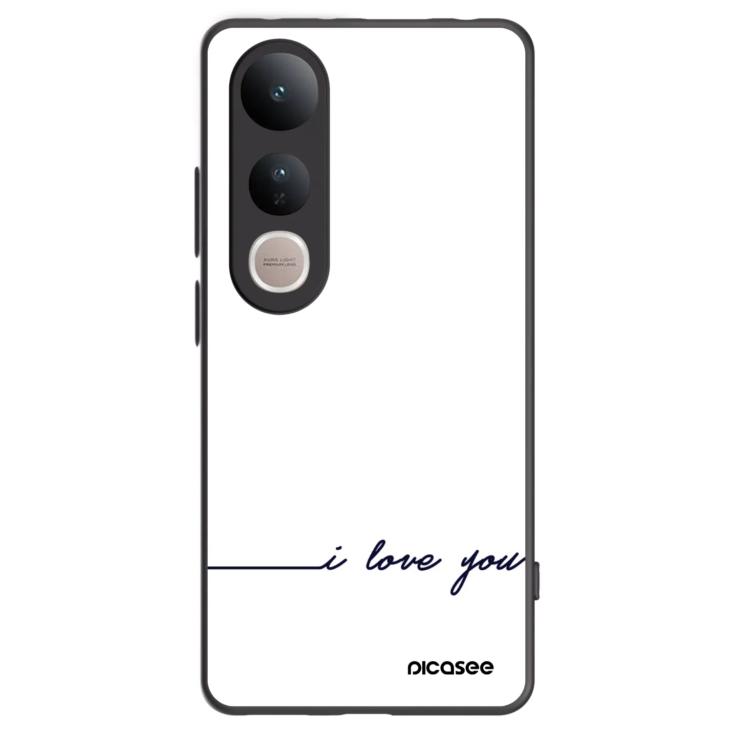 Picasee Vivo V50 Lite 5G Hülle - Schwarzes Silikon - Ich liebe dich