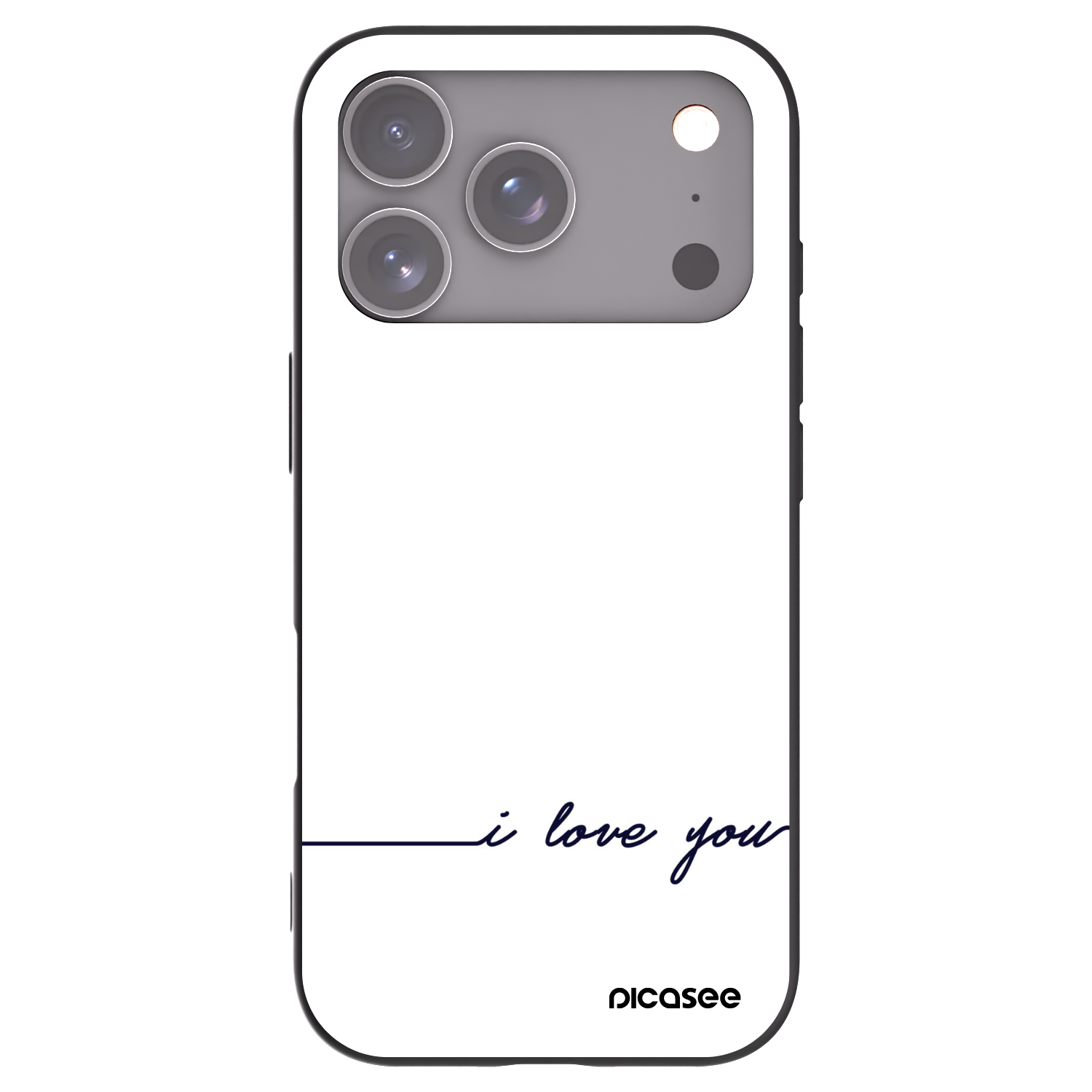 Picasee Apple iPhone 17 Pro Hülle - Schwarzes Silikon - Ich liebe dich