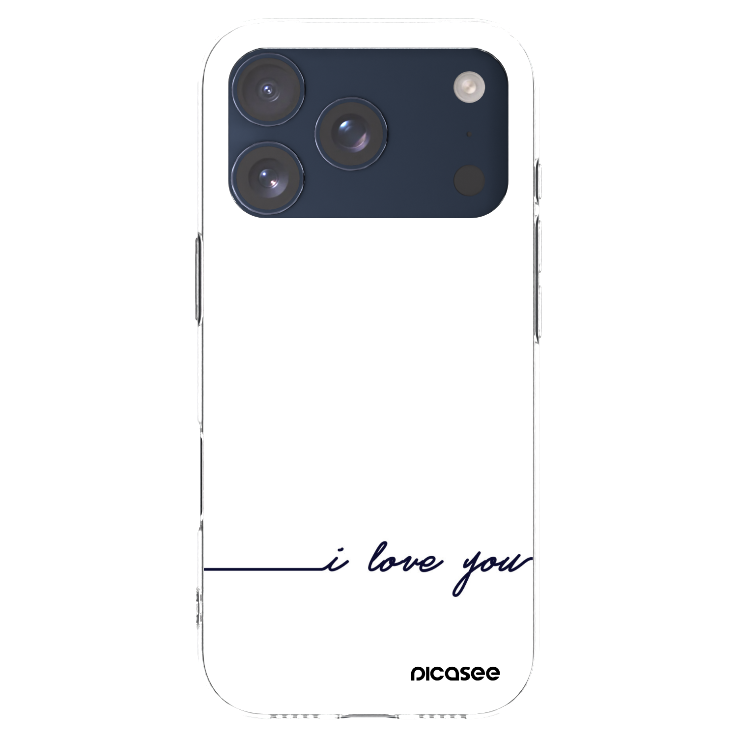 Picasee Apple iPhone 17 Pro Hülle - Transparentes Silikon - Ich liebe dich