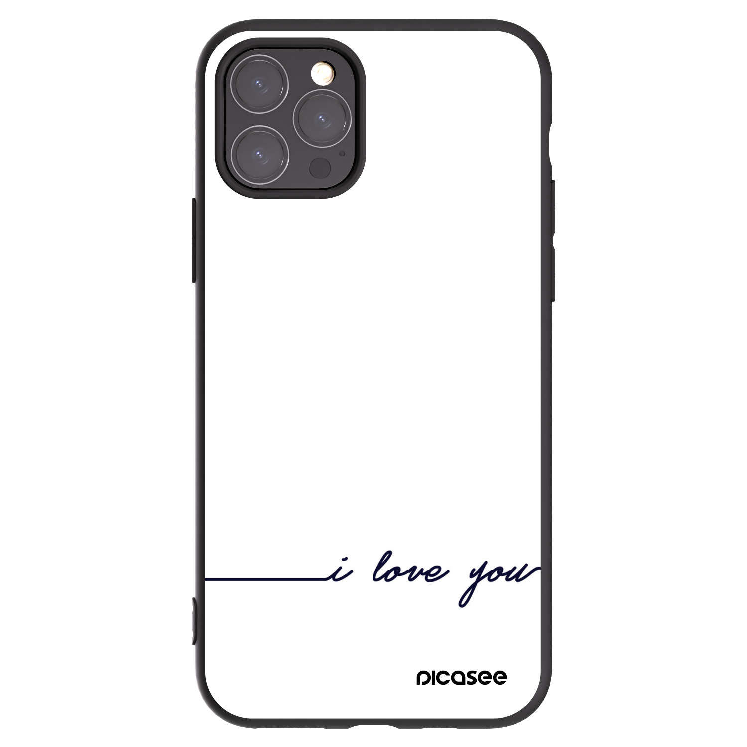 Picasee Apple iPhone 11 Pro Hülle - Schwarzes Silikon - Ich liebe dich