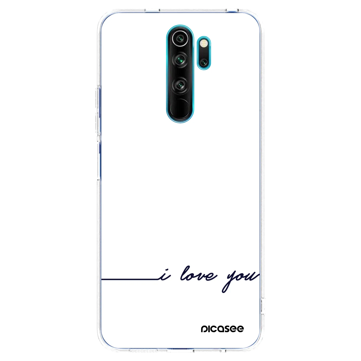 Picasee Xiaomi Redmi Note 8 Pro Hülle - Transparentes Silikon - Ich liebe dich