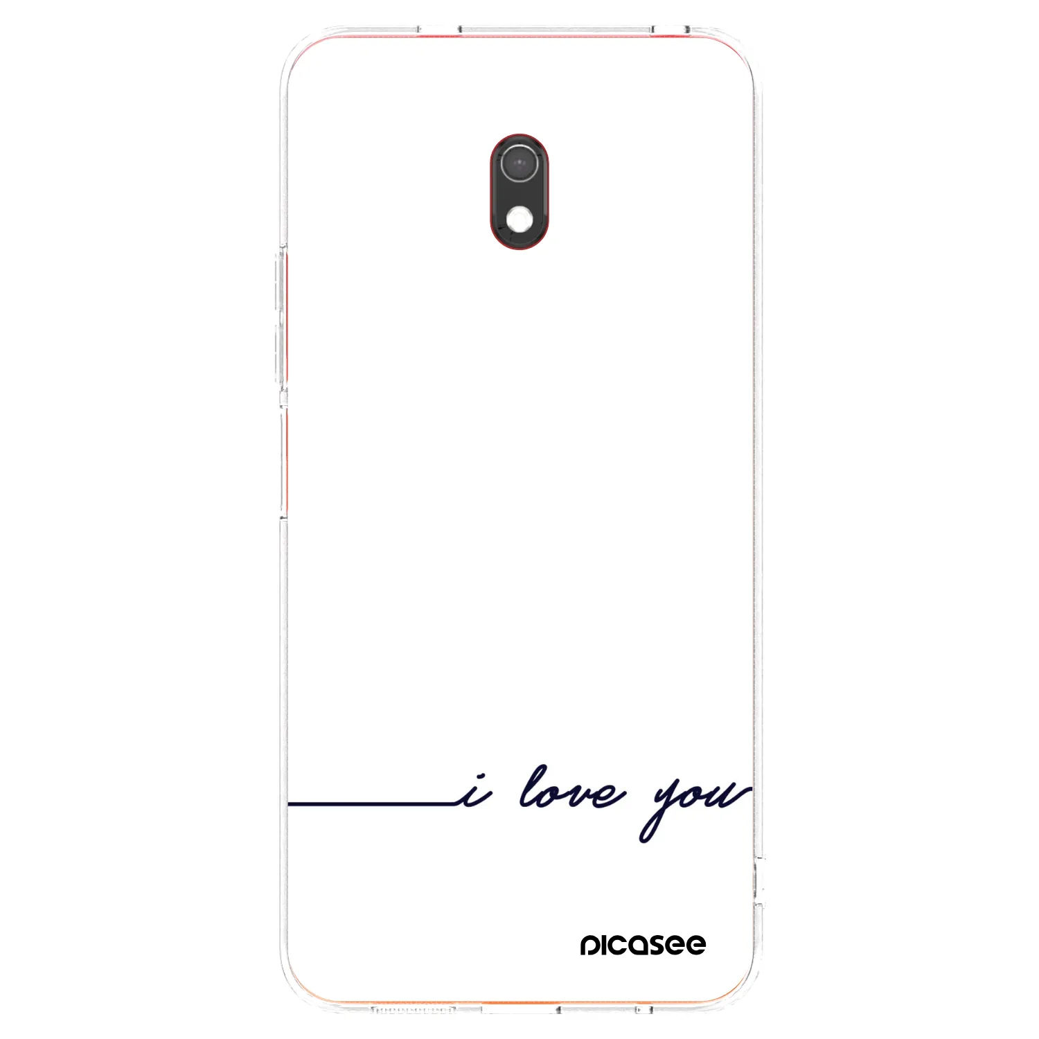 Picasee Xiaomi Redmi 8A Hülle - Transparentes Silikon - Ich liebe dich
