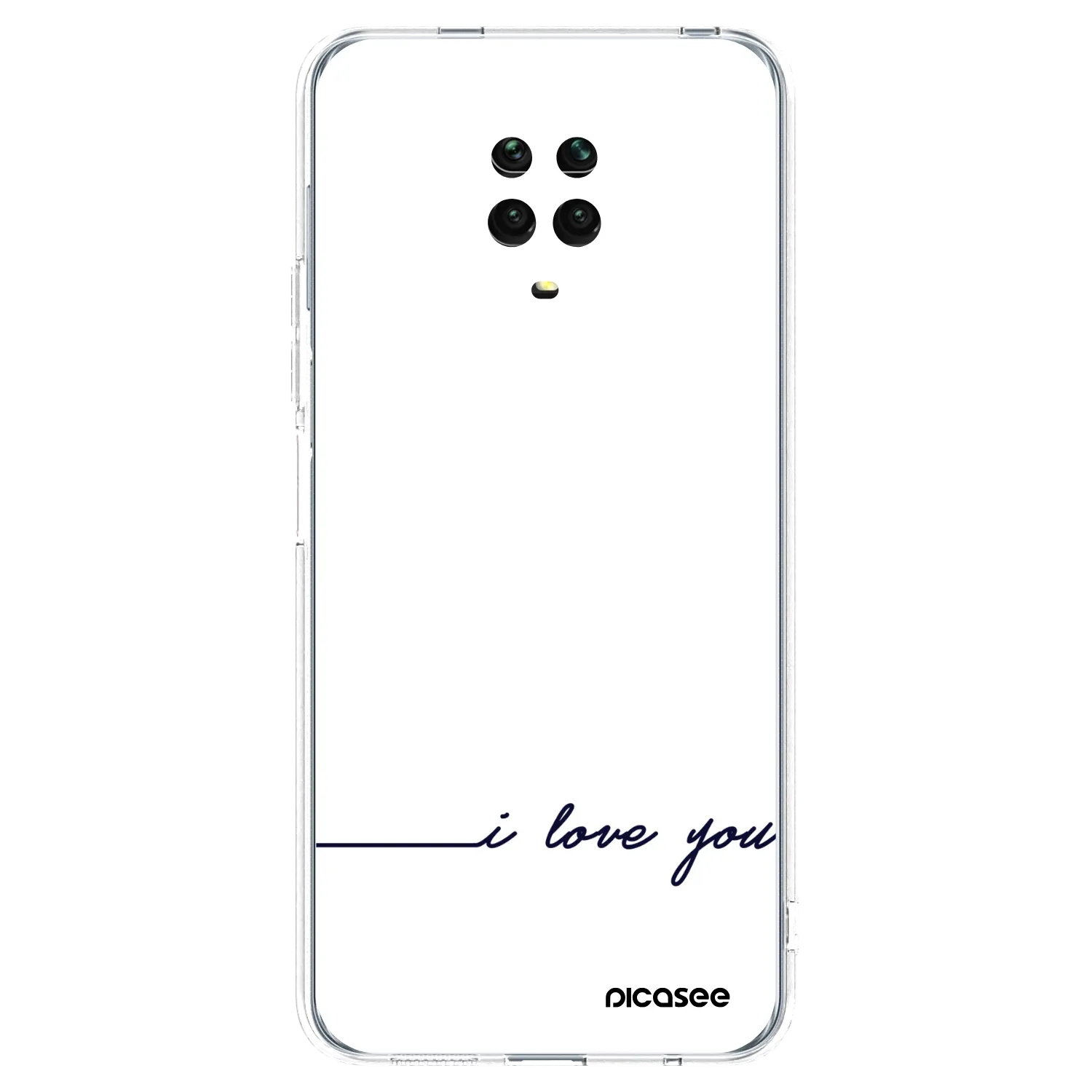 Picasee Xiaomi Redmi Note 9 Pro Hülle - Transparentes Silikon - Ich liebe dich
