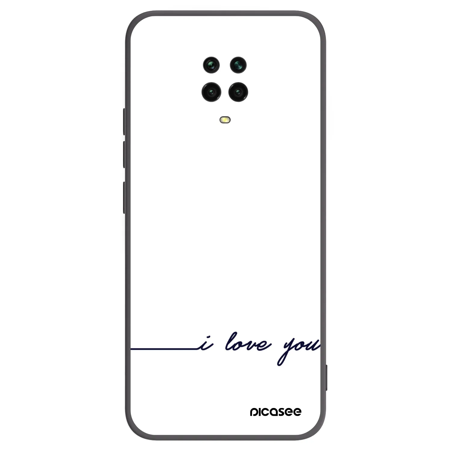 Picasee Xiaomi Redmi Note 9 Pro Hülle - Schwarzes Silikon - Ich liebe dich