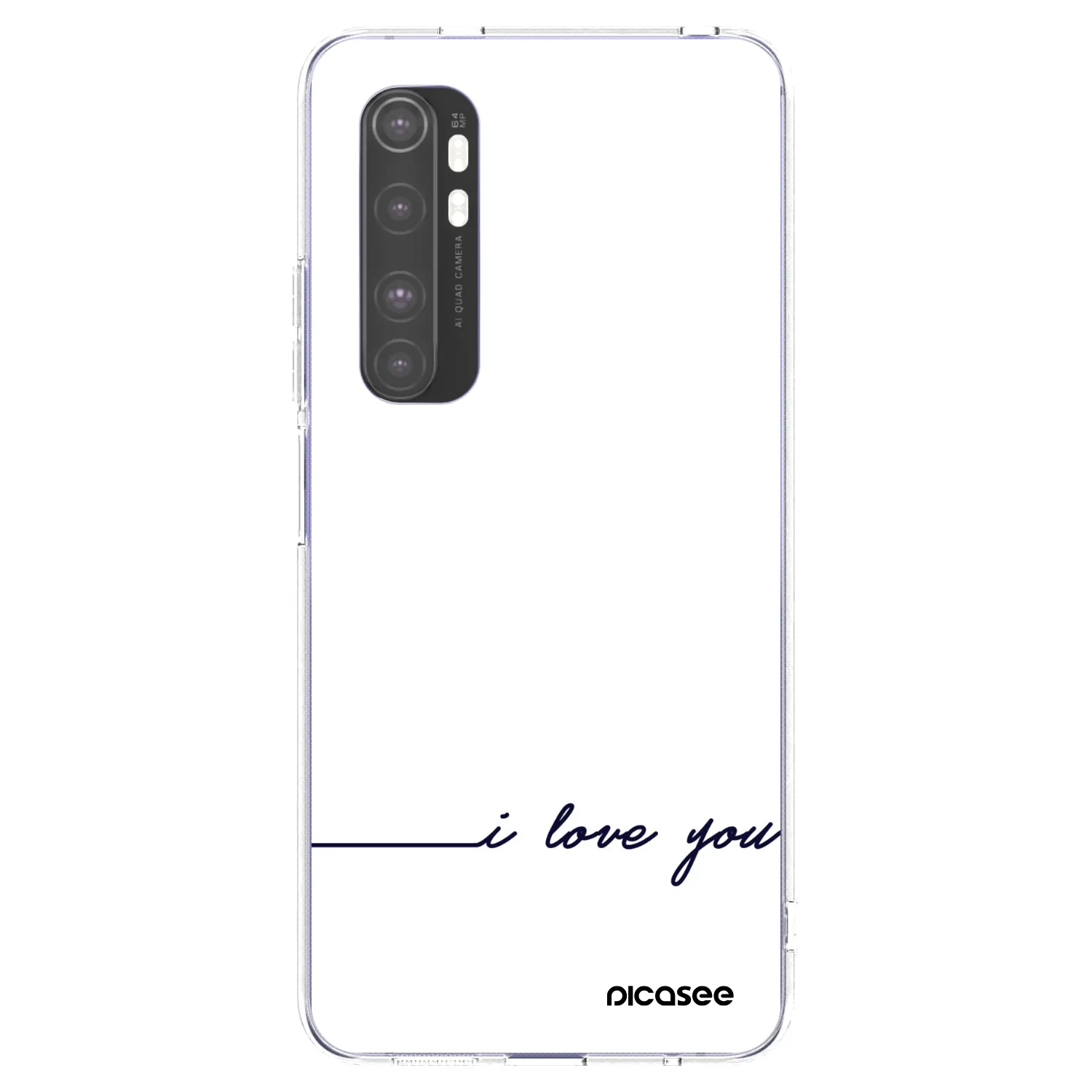 Picasee Xiaomi Mi Note 10 Lite Hülle - Transparentes Silikon - Ich liebe dich