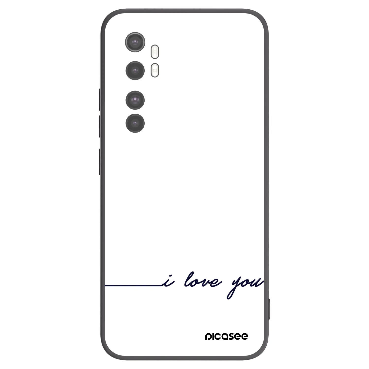 Picasee Xiaomi Mi Note 10 Lite Hülle - Schwarzes Silikon - Ich liebe dich