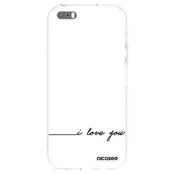 Picasee Apple iPhone 5/5S/SE Hülle - Transparentes Silikon - Ich liebe dich