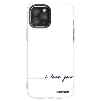 Picasee Apple iPhone 12 Pro Max Hülle - Transparentes Silikon - Ich liebe dich
