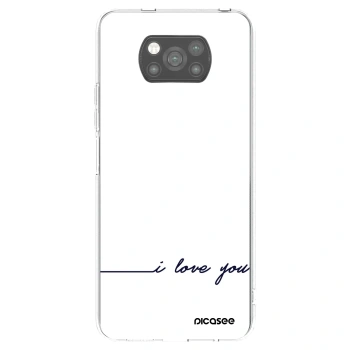 Picasee Xiaomi Poco X3 Pro Hülle - Schwarzes Silikon - Ich liebe dich