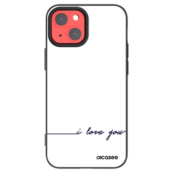Picasee Apple iPhone 13 mini Hülle - Schwarzes Silikon - Ich liebe dich