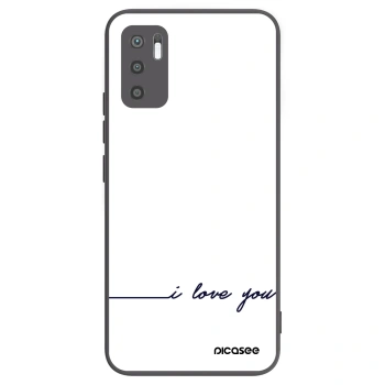 Picasee Xiaomi Redmi Note 10 5G Hülle - Schwarzes Silikon - Ich liebe dich