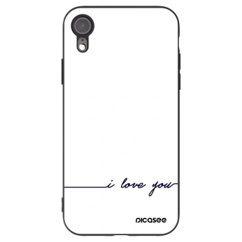 Picasee Apple iPhone XR Hülle - Schwarzes Silikon - Ich liebe dich