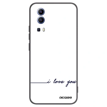Picasee Vivo Y52 5G Hülle - Schwarzes Silikon - Ich liebe dich