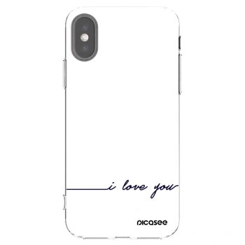 Picasee Apple iPhone X/XS Hülle - Transparentes Silikon - Ich liebe dich