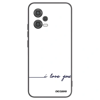 Picasee Xiaomi Poco X5 Hülle - Schwarzes Silikon - Ich liebe dich
