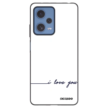Picasee Xiaomi Redmi Note 12 Pro 5G Hülle - Schwarzes Silikon - Ich liebe dich