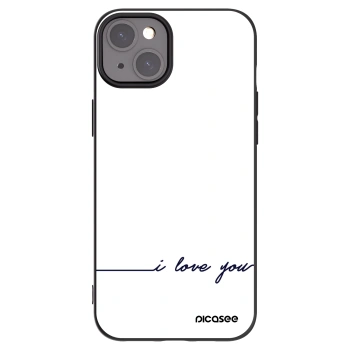 Picasee Apple iPhone 15 Plus Hülle - Schwarzes Silikon - Ich liebe dich