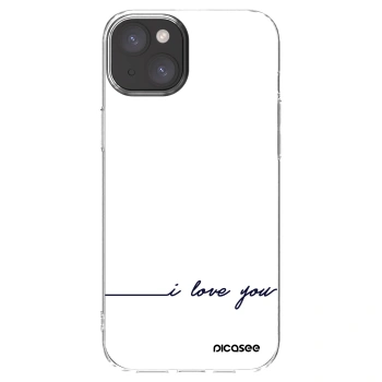 Picasee Apple iPhone 15 Plus Hülle - Transparentes Silikon - Ich liebe dich