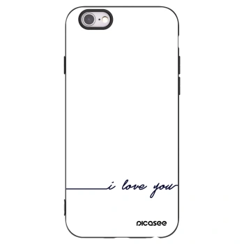 Picasee Apple iPhone 6/6S Hülle - Schwarzes Silikon - Ich liebe dich