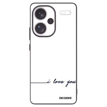 Picasee Xiaomi Redmi Note 13 Pro+ 5G Hülle - Schwarzes Silikon - Ich liebe dich