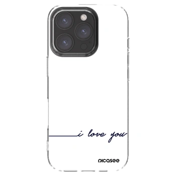 Picasee Apple iPhone 16 Pro Hülle - Transparentes Silikon - Ich liebe dich
